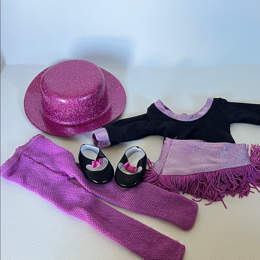 American Girl Pink and Black Tap Dancing Outfit